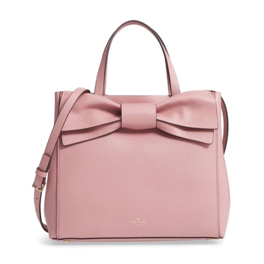 Kate Spade Olive Drive Brigette Bow Dust Peony Satchel Bag